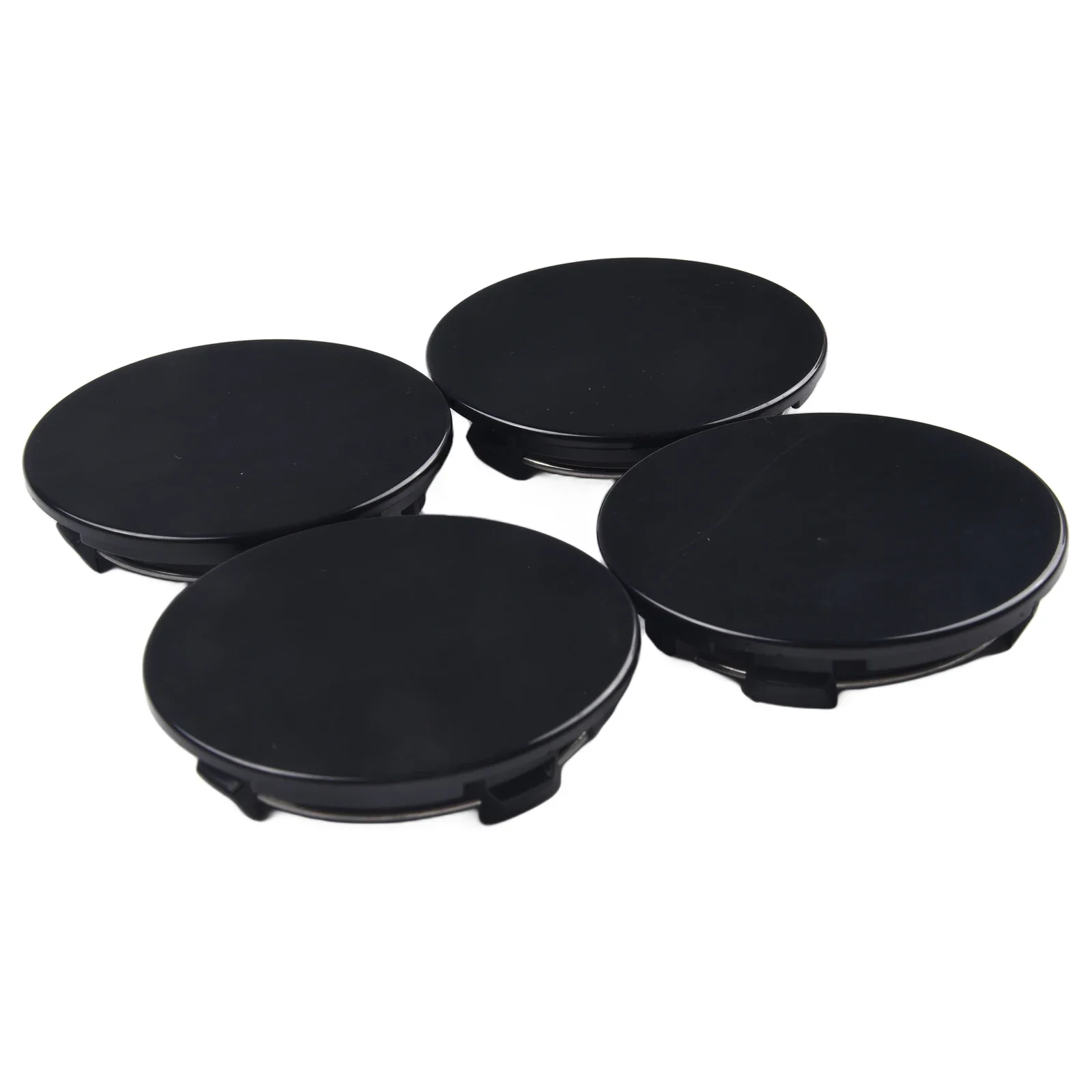 4Pcs 70mm Wheels Center Cap Hubcap Plastic Auto Wheel Center Cap Chrome ABS Wheel Hub Cover Silver Black Flat Wheel Cover