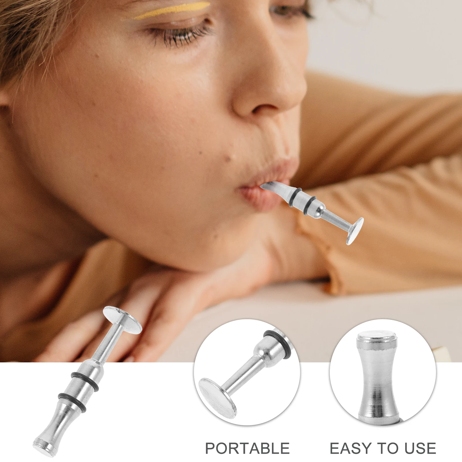 

Mouthpiece Strength Trainer for Trumpet Trombone Sax Clarinet Silver Mouth Strength Training Device for Instruments