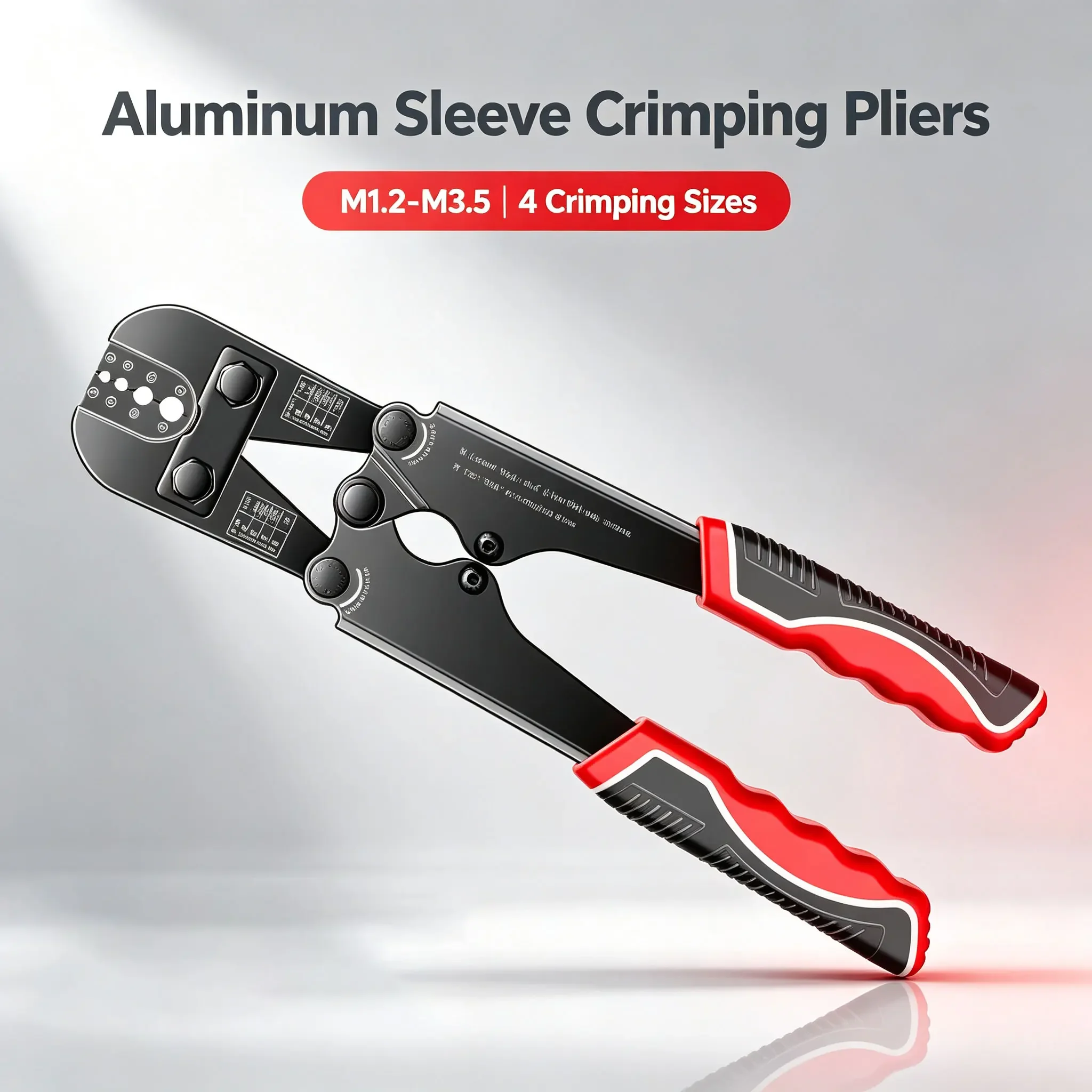 SJ-1235C Wire Rope Swaging Crimping Tool 3/64-1/8 in Aluminum Ferrule Steel Cable Railing Deck Fence Fishing Clothesline DIY