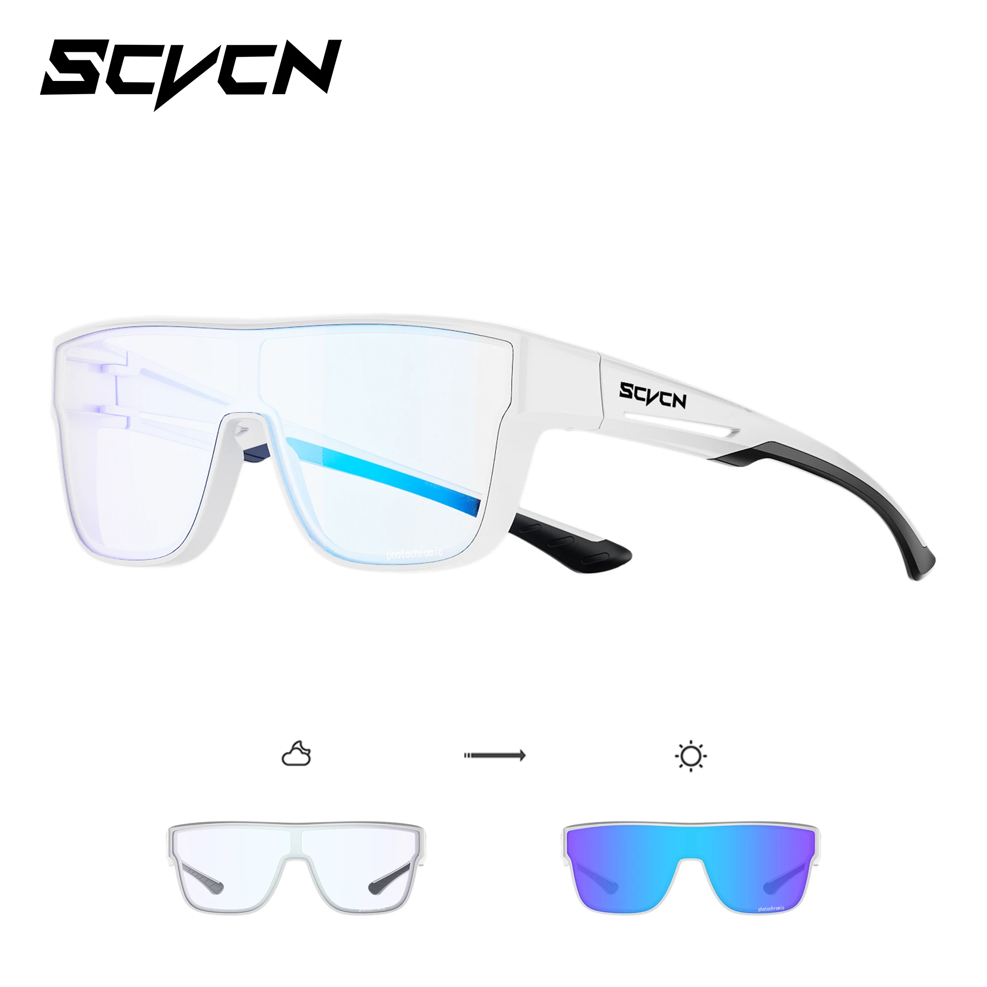 SCVCN Fahrrad-Sonnenbrille für Herren, Fahrradbrille, Fahrradbrille, Damen, Straße, Mountainbike, Outdoor, Sportbrille, UV400 9