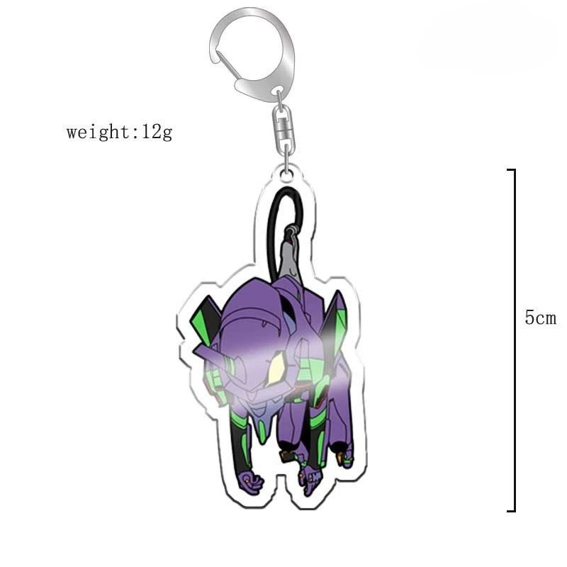 NEON GENESIS EVANGELION Acrylic Keychain Ayanami Rei Asuka Anime Cartoon Q Version Cartoon Accessories Peripheral Products - view 5