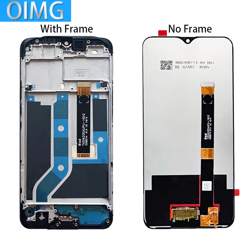 Display LCD original com moldura, digitador Touch Screen, substituição do conjunto, OPPO A12, A12S, CPH2083, CPH2077