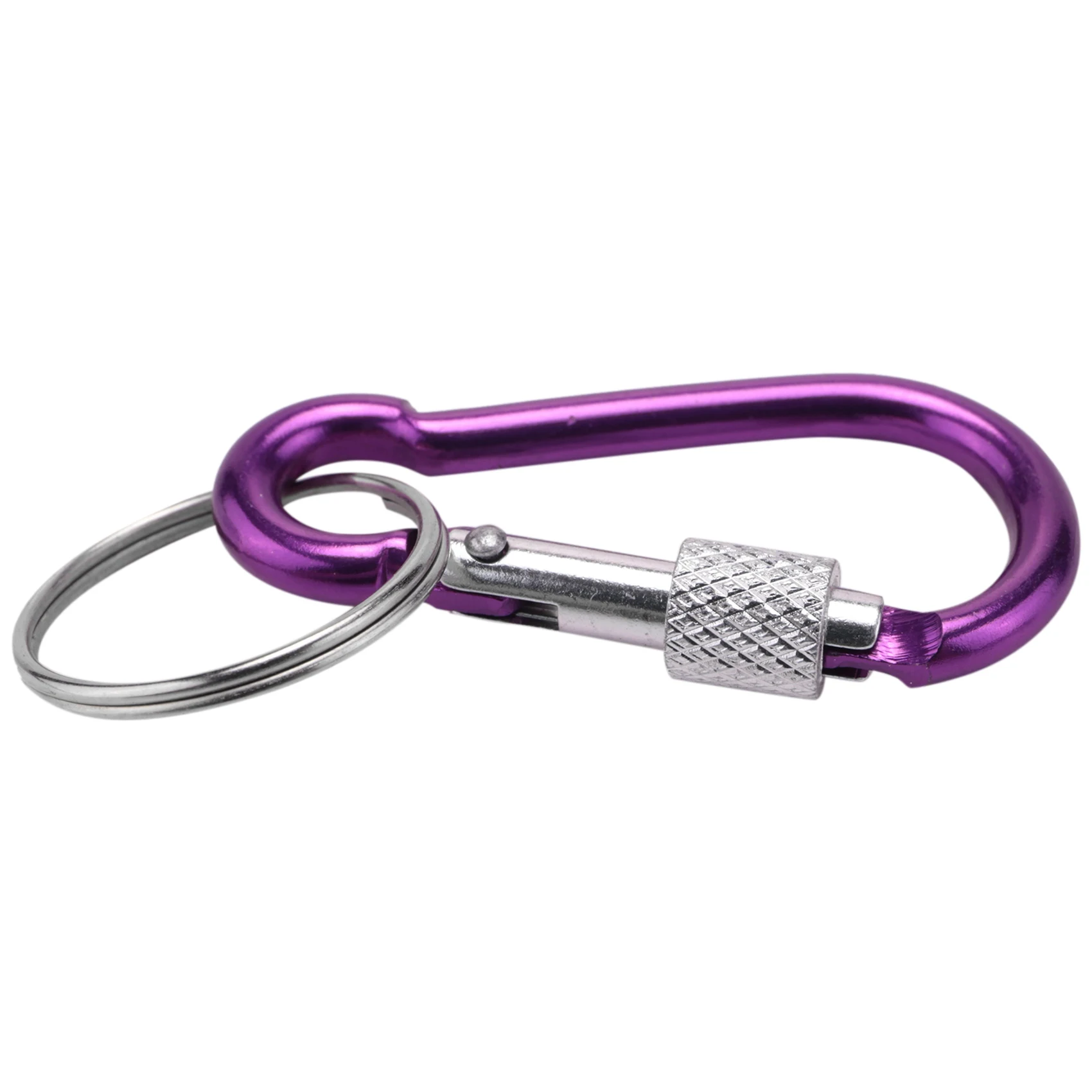 [ABFI!】 7 Pcs 5  Screw Lock Mini Multicolor Aluminum Carabiner Hook W Keyring