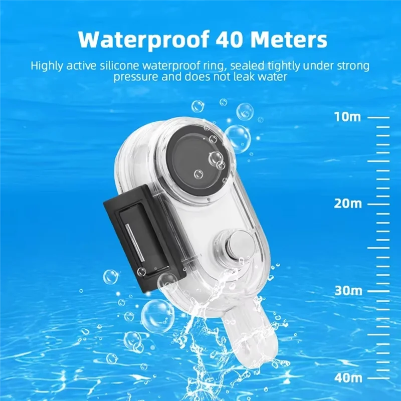 Casing Pelindung Tahan Air untuk Insta360 GO 3/3S Cangkang Pelindung Kamera Jempol Perumahan Selam dengan Batang Selam
