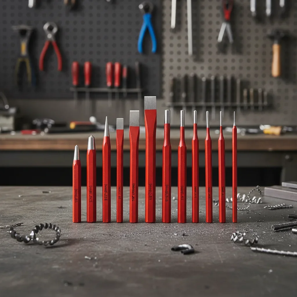 12Pcs Punch And Chisel Set Hand Tools For Metal Stone Punching Shaping Cutting Woodworking Tools Accessories