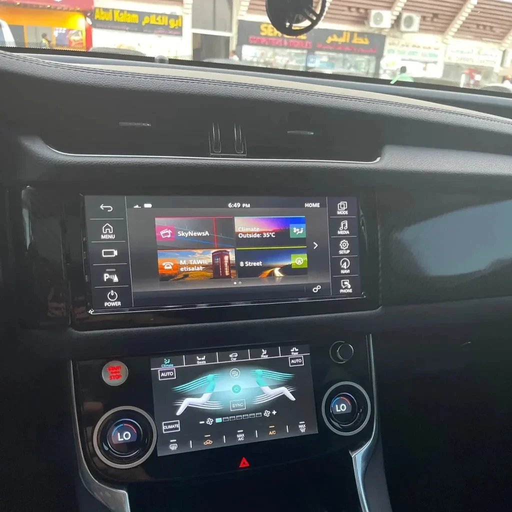 Pantalla LCD de 7 Pulgadas para Panel de Aire Acondicionado, para Jaguar XE XEL F-PACE 2015-2020, Control de Climatización y Asientos, Panel Táctil con Funciones del Vehículo