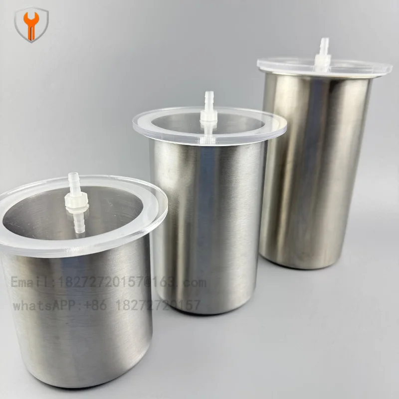 Laboratory Electric Vacuum Pump -80KPa Adjustable Flow Rate+Stainless Steel Vacuum Defoaming Tank 700/1000/1400ml