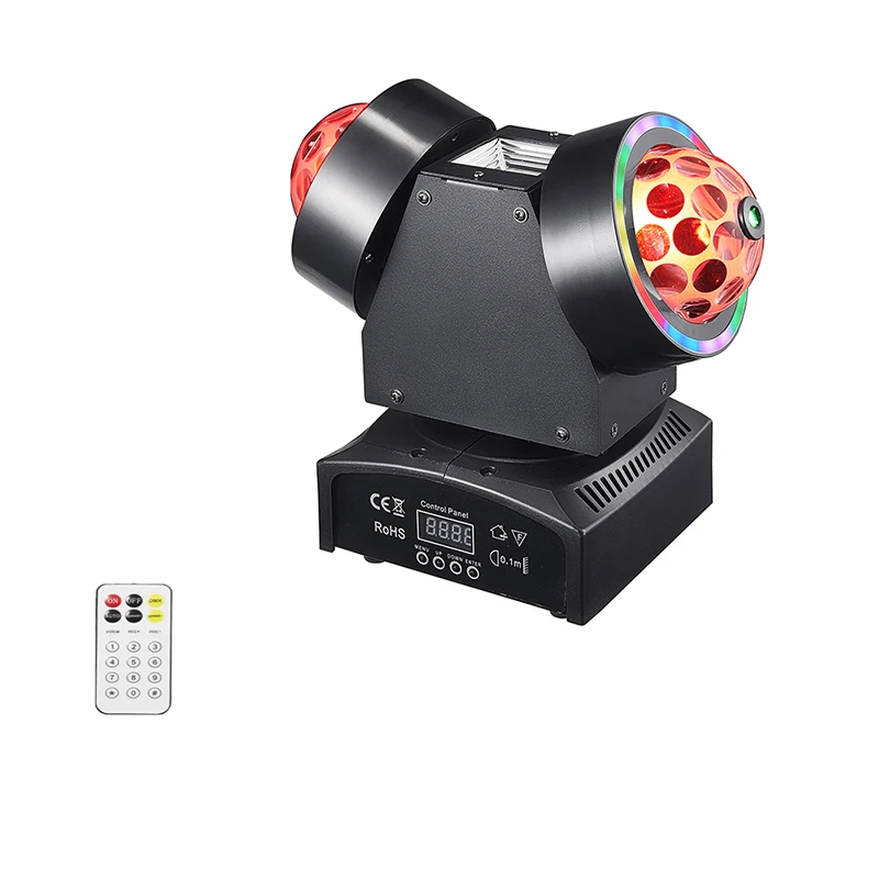 

Disco Ball Moving Head Double-Headed Stage Party Light With Remote Control for DJ Bars Weddings Homes and Club