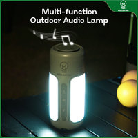 MOSLIGHTING Folding Outdoor Camping Light Portable Bluetooth Speaker Rechargeable 5 Modes Dimmable For Outdoor Camping Tent Lamp
