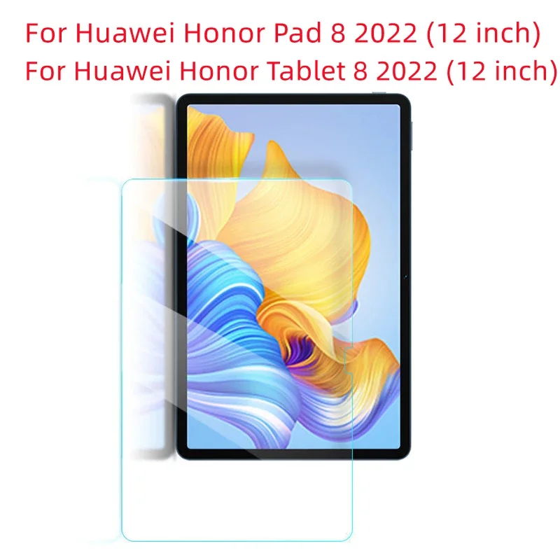 

9H Tempered Glass Screen Protector For Huawei Honor Pad 8 2022 HEY-W09 Tablet 8 12 Inch Anti Scratch Ultra Clear Protective Film