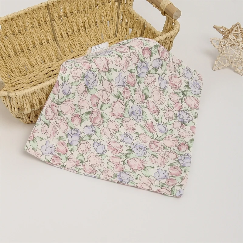 Baby Burp Cloth Square Baby Bibs Lovely Pattern Newborns Bibs for Parents Travel K1KC