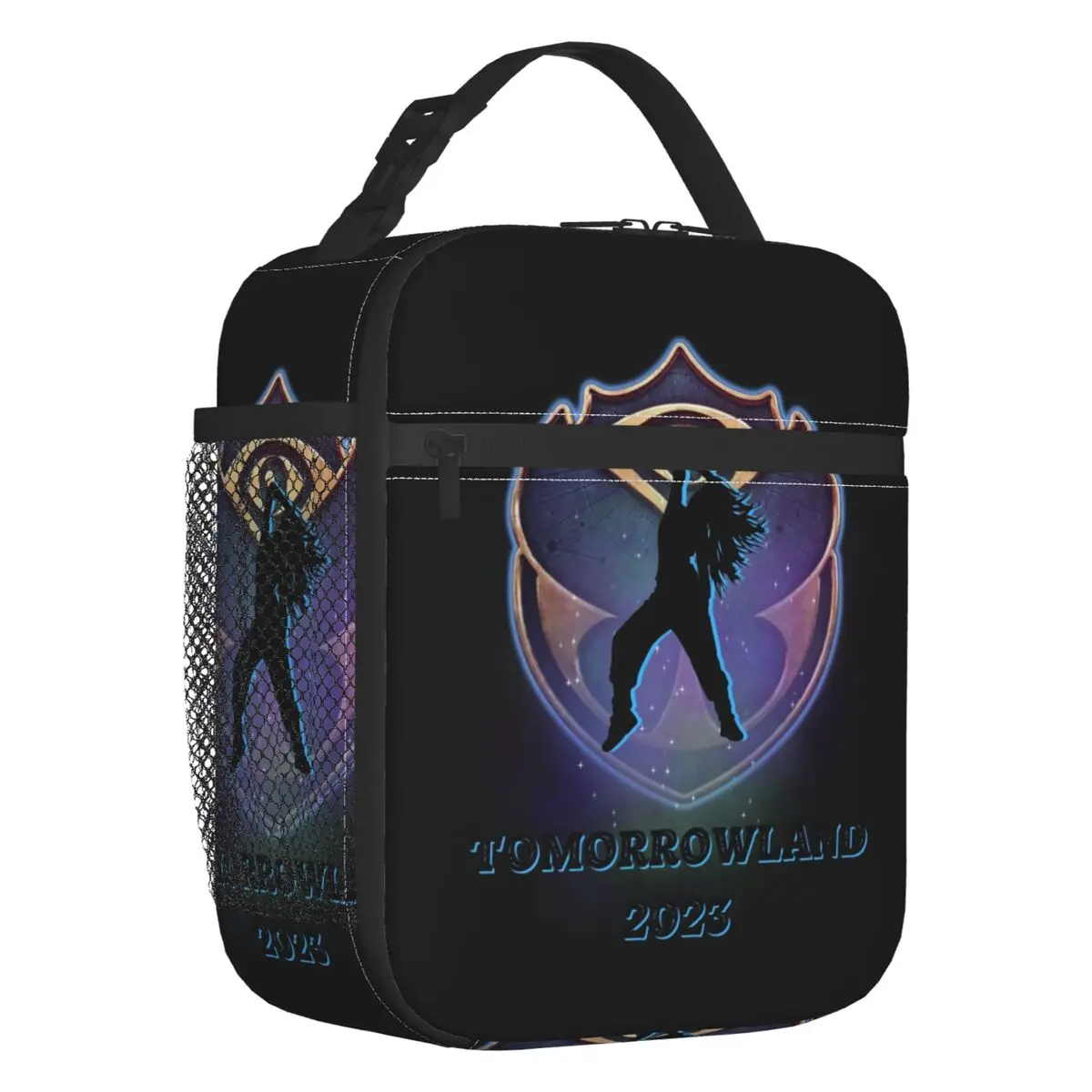 

Custom Tomorrowland Logo Insulated Lunch Bags for Women Music Festival Resuable Thermal Cooler Food Lunch Box School