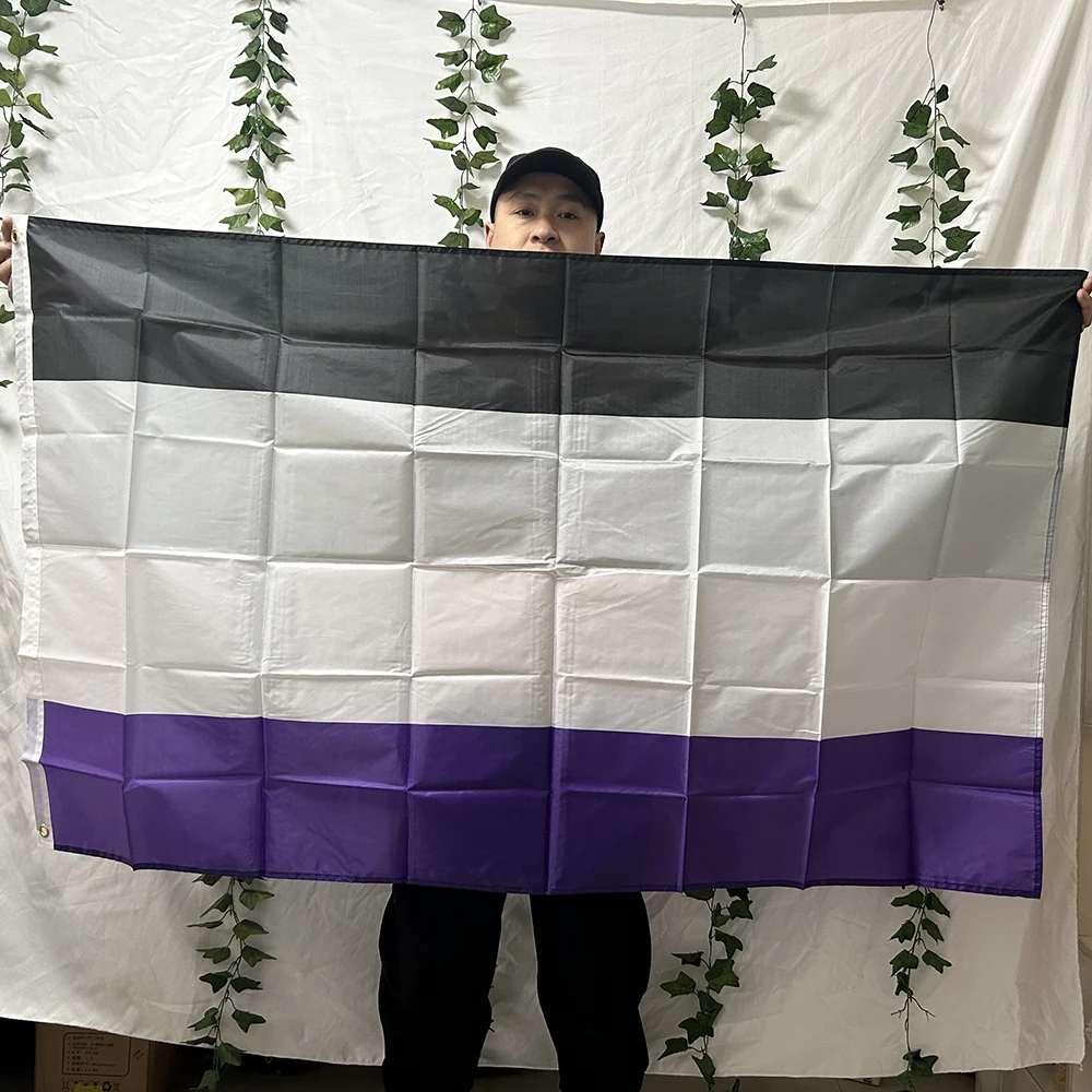 TIKI FLAG 90x150cm LGBTQIA Ace Community Nonsexuality Asexuality Asexual Pride Flags polyester hanging banner for decoration