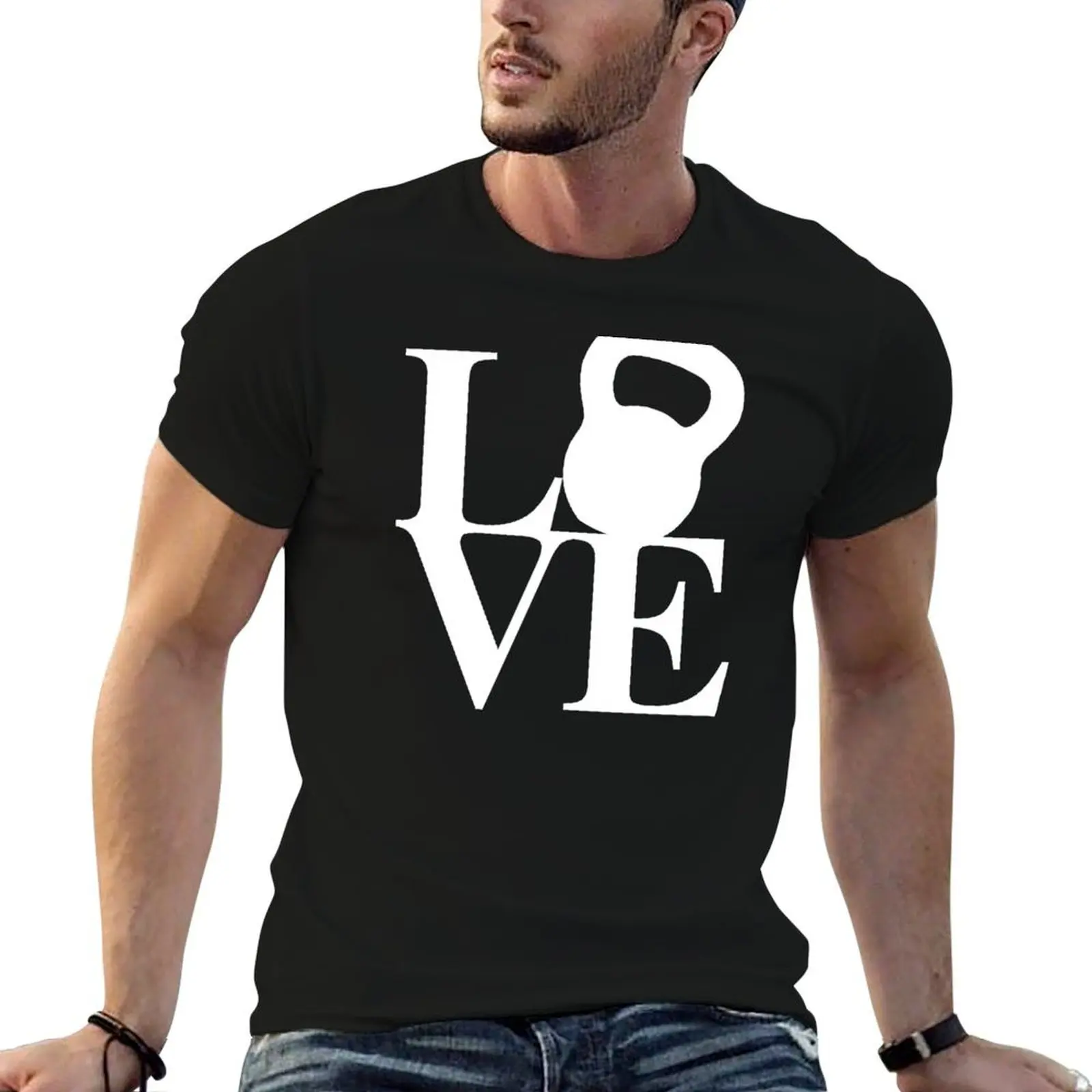 

Love Kettlebell T-Shirt t shirt man plain mens graphic t shirts T-Shirt