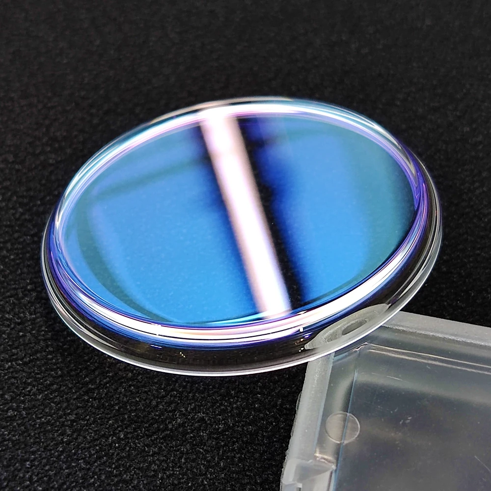 34mm Pot Shame Watch Crystal Blue/Clear/Red/No AR Coating Big Chamfer Top Flat Mineral Glass Mod Parts Accessories Replacement