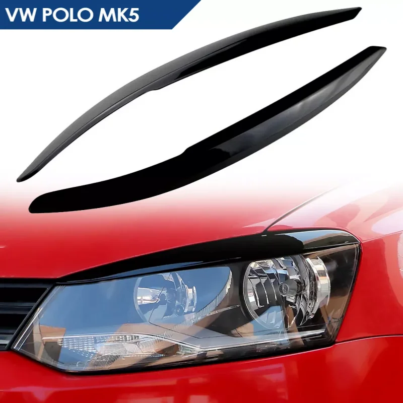 

Car Headlight Head Lamp Eyebrow Eyelids Sticker Trim Cover For VW Polo MK5 6R 6C 2009-2018 Carbon Stickers Accessories