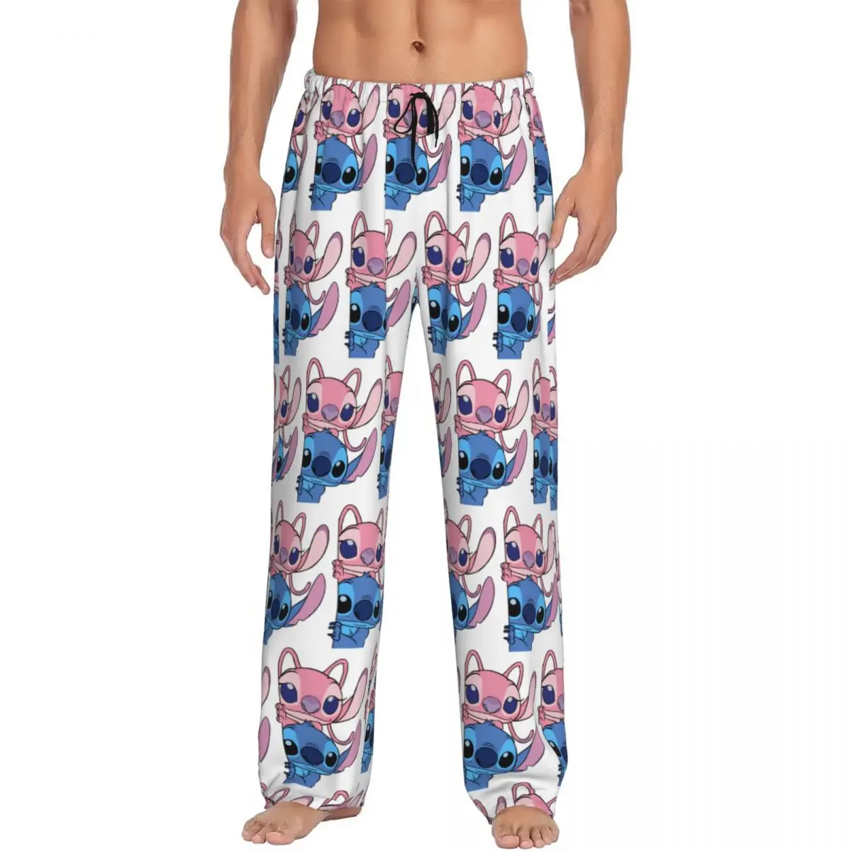 

Custom Lilo Stitch Cartoon Anime Manga Pajama Pants for Men Sleepwear Lounge Sleep Bottoms Stretch with Pockets