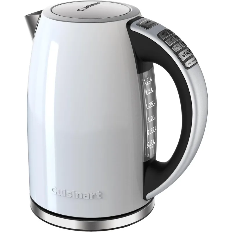 

Cuisinart 1.7-Liter Stainless Steel Cordless Electric Kettle with 6 Preset Temperatures (White), CPK-17