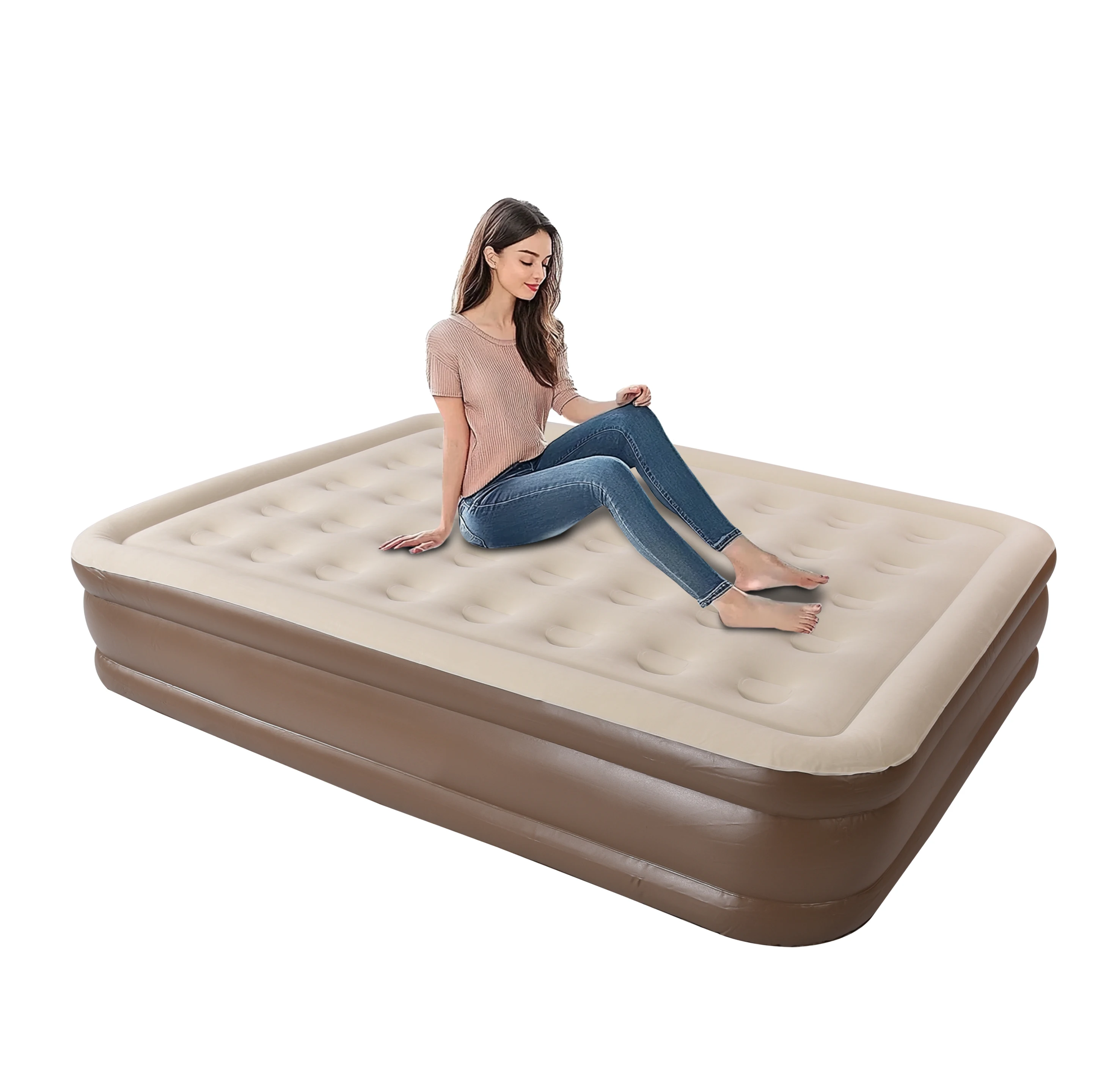 

Wholesale 49 Hole Air Mattress with Built in Pump Colchon Inflable Camping Outdoor Portable Inflatable Bed Air Bed