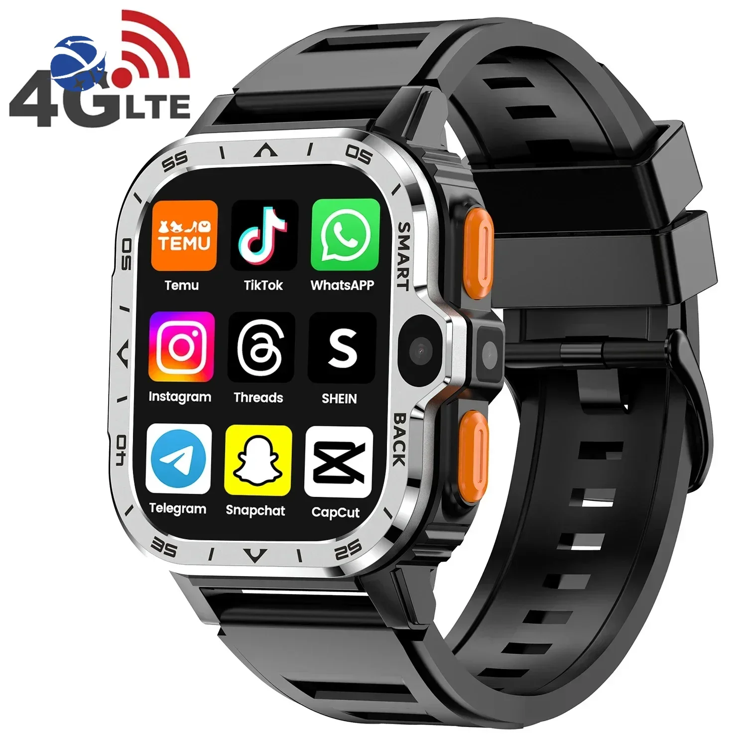 VALDUS Android 4G Sim Card Mobile Phone Smartwatch S8 Ultra S9 GPS WIFI Dual Video Camera Men Fashion hombre PGD Smart Watch