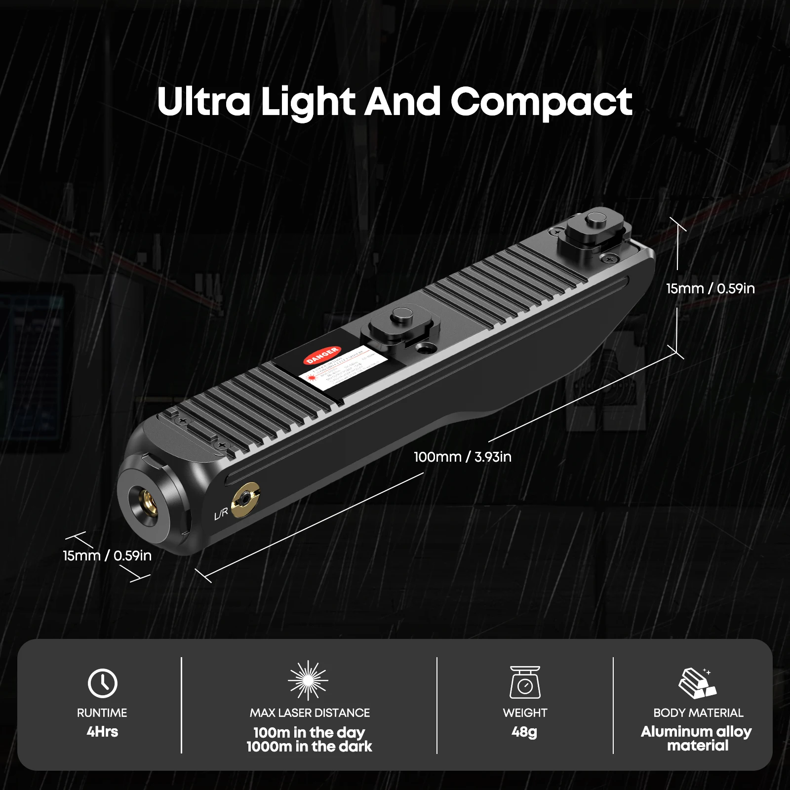 1126 Red/Green Dot Dry Fire Laser Training System , dedicated M-Lok rail compatibility, magnetic fast charging.