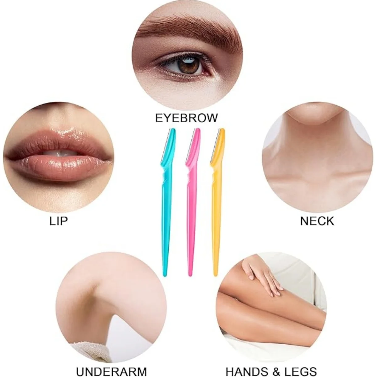 Conjunto de navalha de sobrancelha multiuso, 5-30 peças, navalha facial para mulheres e homens, ferramenta fácil de usar, lâminas de barbear, ferramentas de maquiagem