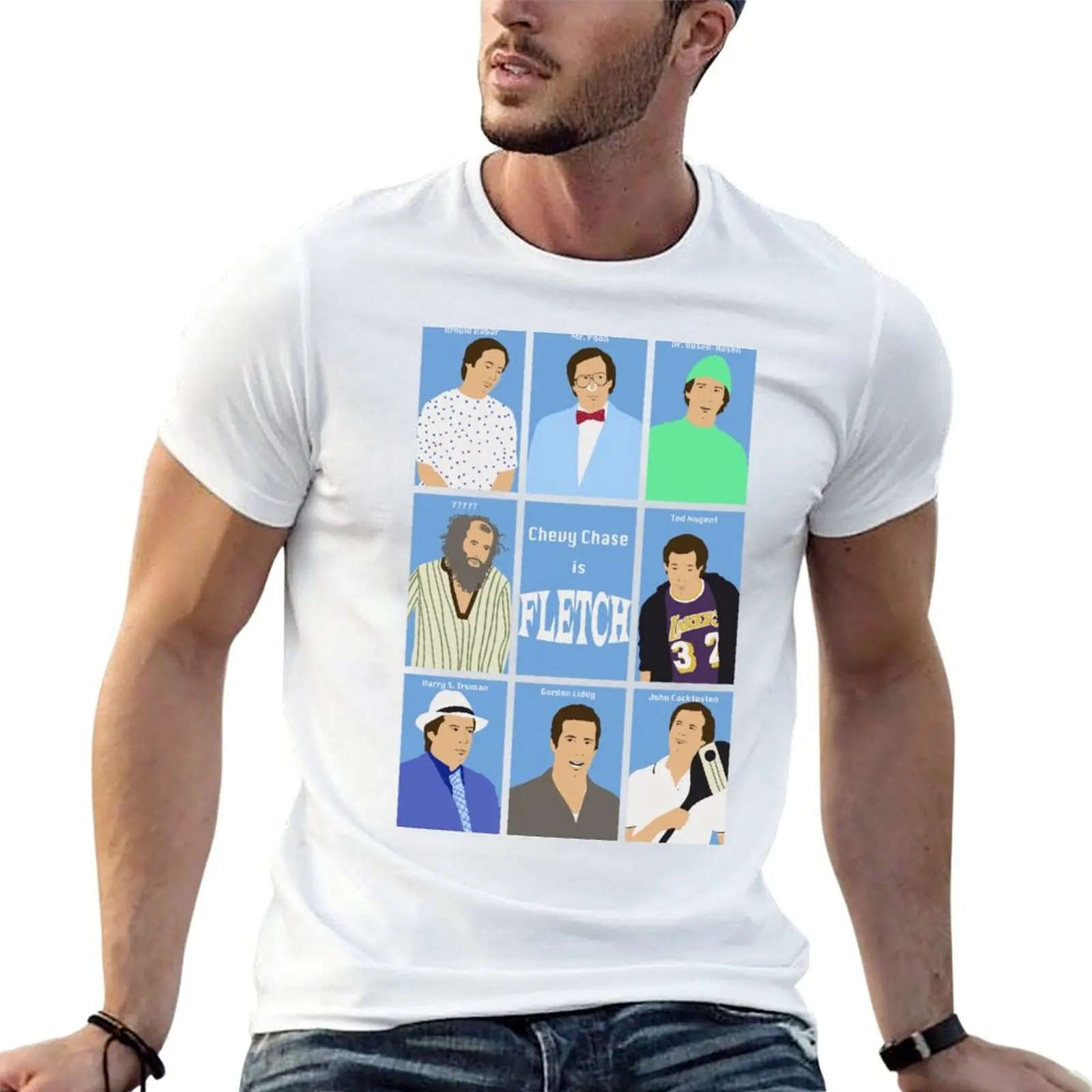 

Fletch T-Shirt black cotton t-shirt plain for man package funny t shirts dark humor T-Shirt