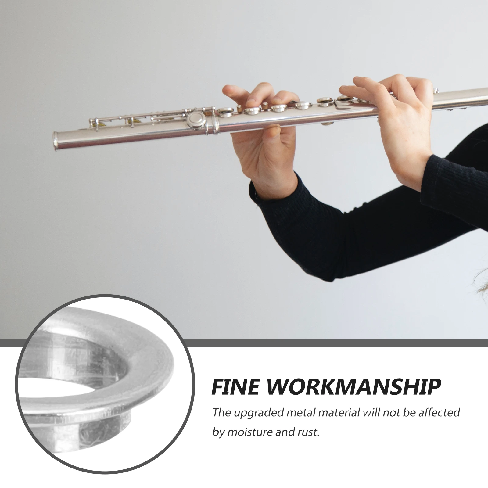 

2Pcs High Quality Brass Flute Pad Cup Sleeves for 16 17 Hole Flutes Practical Parts Accessories Flute Pad Cup Sleeves