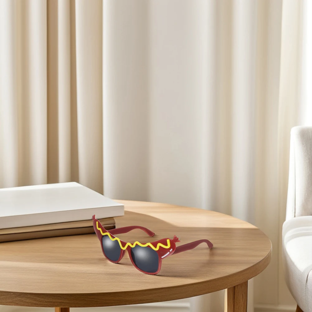 

Hot Dog Eyeglasses Fun Dress up Clown Decorative Mirror Cute Sunglasses Abs Plastic