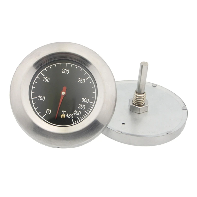 M6CF BBQ Grill Thermometer Stainless Steel Smoker Grill BBQ Temperature Gauge Oven BBQ Thermometer Gauge for Barbecue