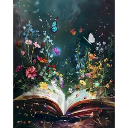 GATYZTORY Frame DIY Painting By Numbers HandPainted Unique Gifts 60x75cm Fantasy Book Scenery Oil Picture By Number Home Decor A