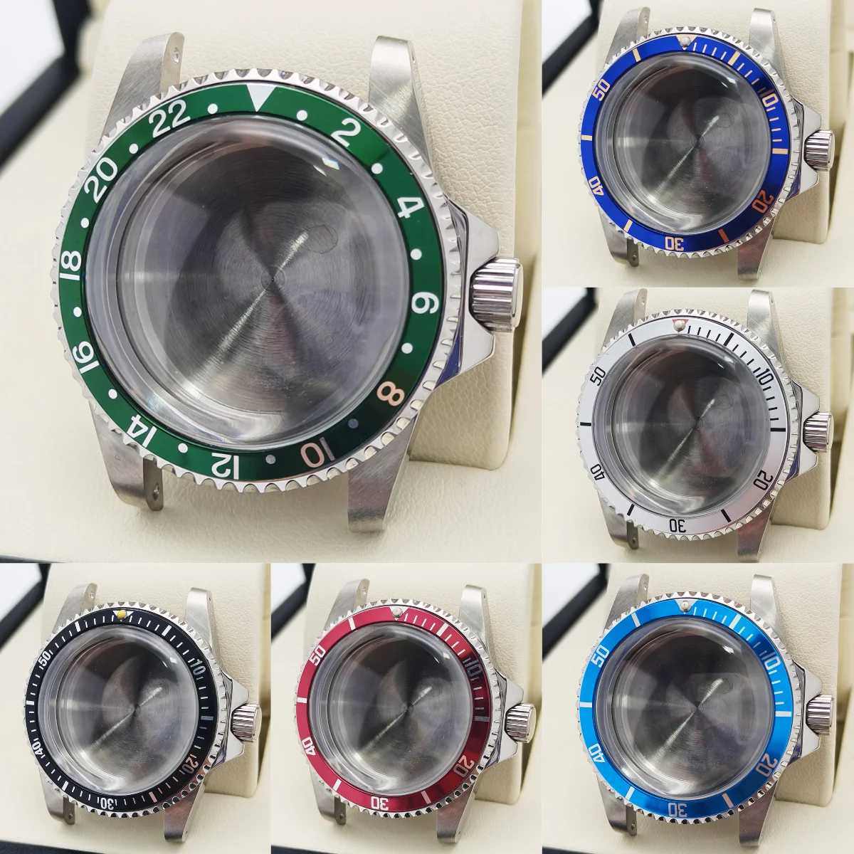 

Luxury 39.5mm NH35 watch Accessories Vintage Case Acrylic Aluminum Bezel For NH35/NH36/NH38 Movement 28.5mm Dial Waterproof
