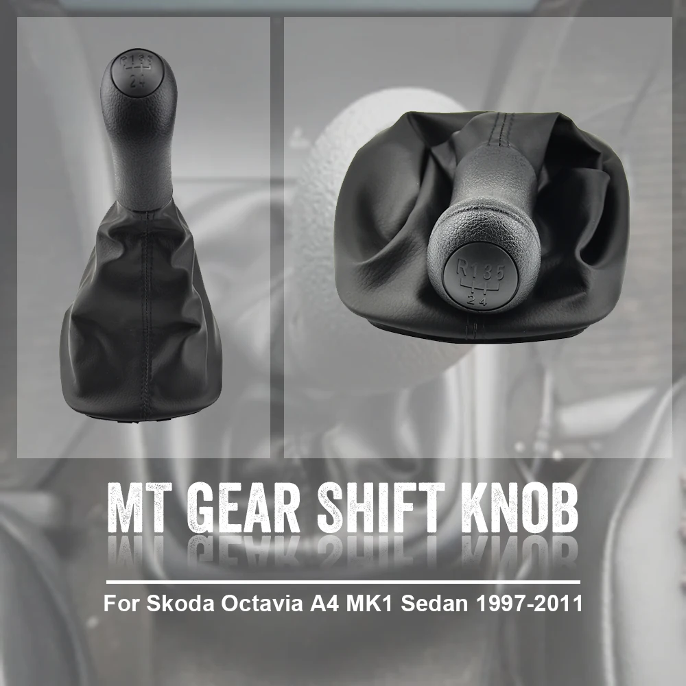 

High Quality New 5 Speed Gear Shift Knob For Skoda Octavia MK1 A4 1997-2011 Gear Shift Knob Boot