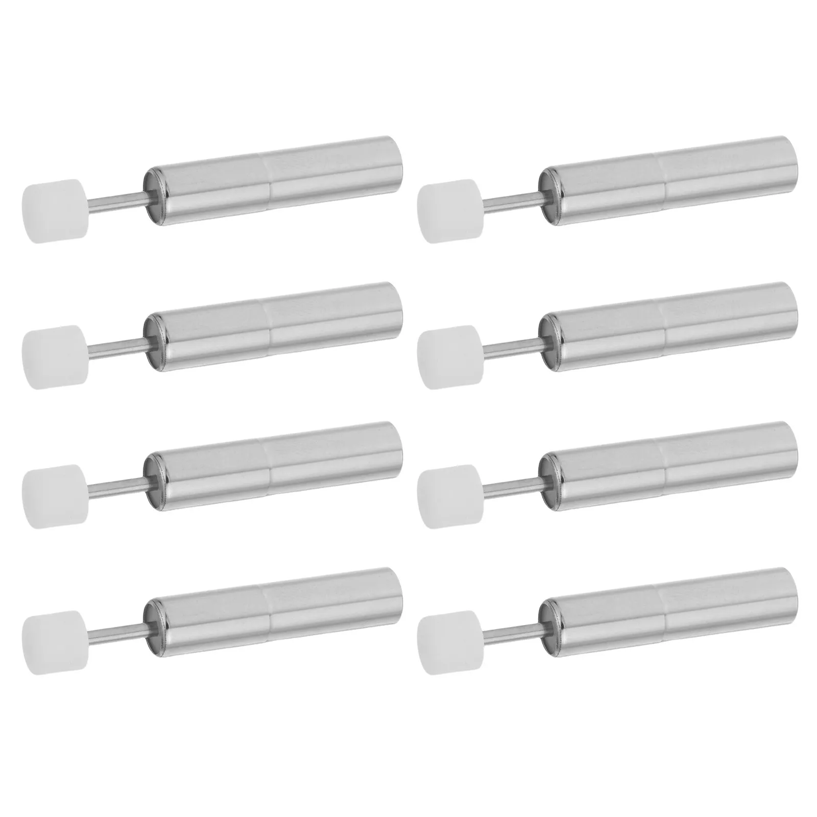 8Pcs Trash Can Damper Stainless Steel Hydraulic Soft Closing Device Silent Shock Absorber Replacement for Household Wastebaskets