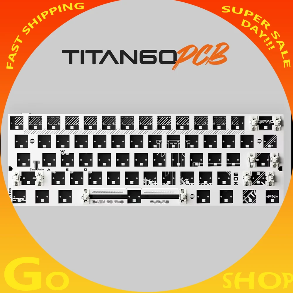 

Titan Nation TITAN60 Magnetic Switch Keyboard Pcb Rt 0.01mm Customized Keyboard Pcb 61Keys Pc Game Accessories for Vorlant Gamer