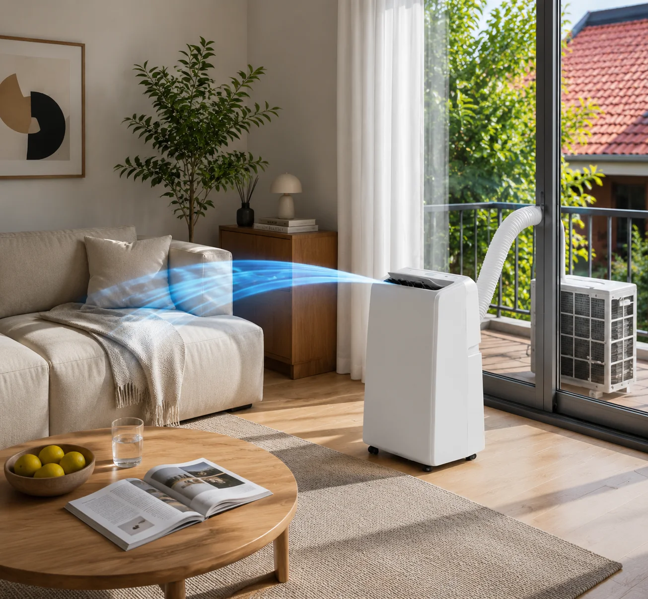 High Efficiency Portable Split Air Conditioner Inverter Cooling Heating Mobile AC Energy Saving for EU Home Use