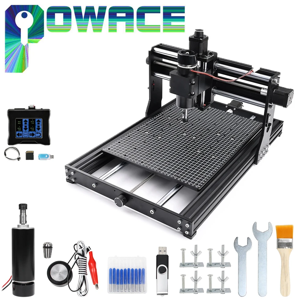 

New DIY 3 Axis GRBL CNC 4030 Pro Wood Metal Laser Engraving Machine 10W 20W 40W Large Area 400*300mm + 500W Spindle 2 in 1