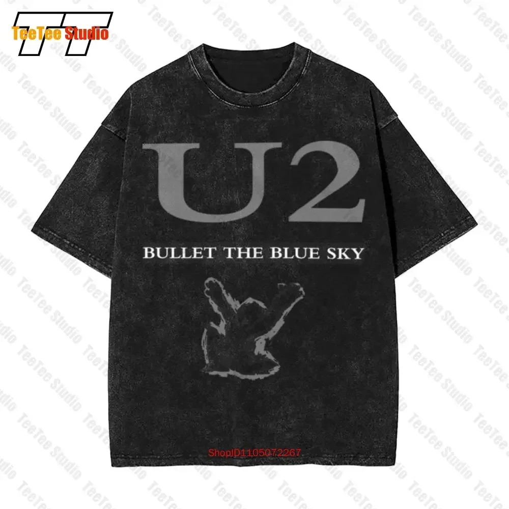 Vintage Oversized T-Shirt U2 Joshua Bullet White 5L7I