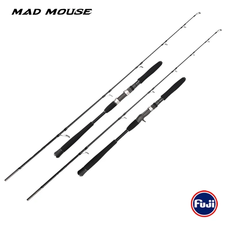Caña Jigging Madmouse BG KW Fuji – Carbono 1,9m 400g arrastre 30kg - imagen 4