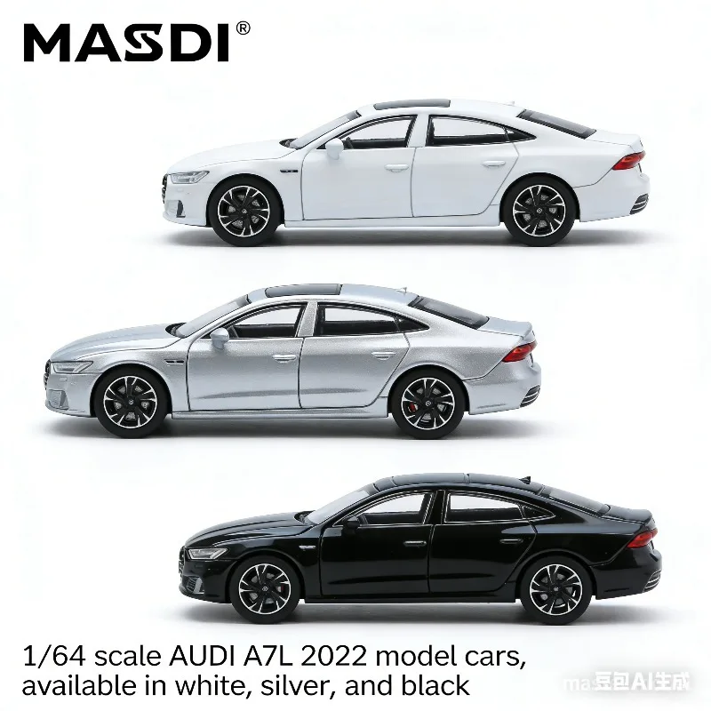 

MASDI 1/64 Audi Cast Alloy Model Car, for collection, decoration, adult ornaments, boy's gift.