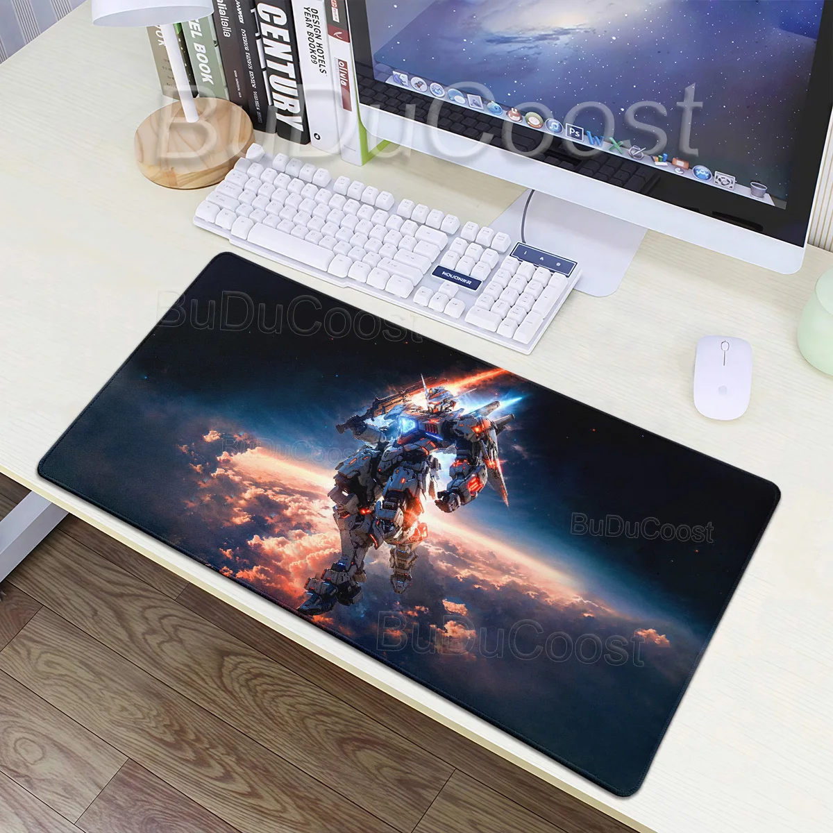 Mauspad Gaming PC-Zubehör Große Schreibtischunterlage Gundam Gamer Tastatur-Mauspad Tischteppich Mauspad XXL Rutschfeste Spielmatte