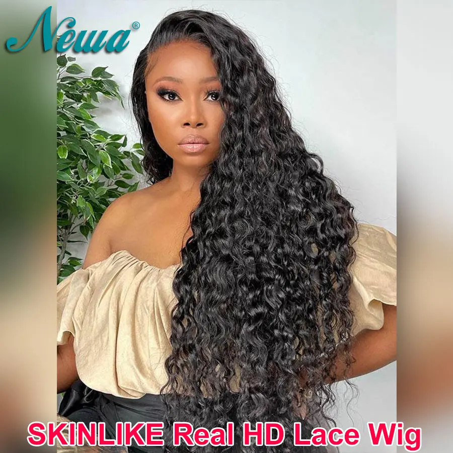 

Новый парик Newa Hair 13x4 13x6 HD Lace Frontal Full Wig, кудрявый, без клея, HD-парик с предварительно выщипанными и осветленными узлами, из натуральных волос, HD Lace Closure Wigs