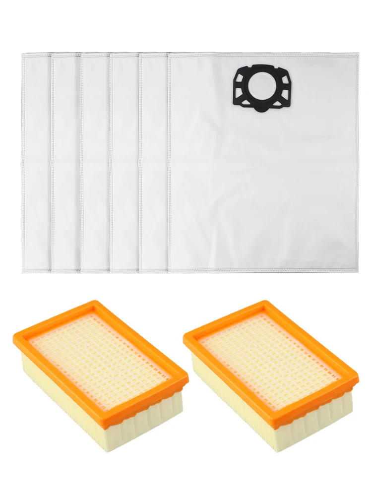 8 قطعة كيس لجميع الغبار مجموعة مرشحات ل كارشر WD4 WD5 WD6 MV4 MV5 SW5.100 SE 6.100 استبدال أجزاء المكنسة الكهربائية