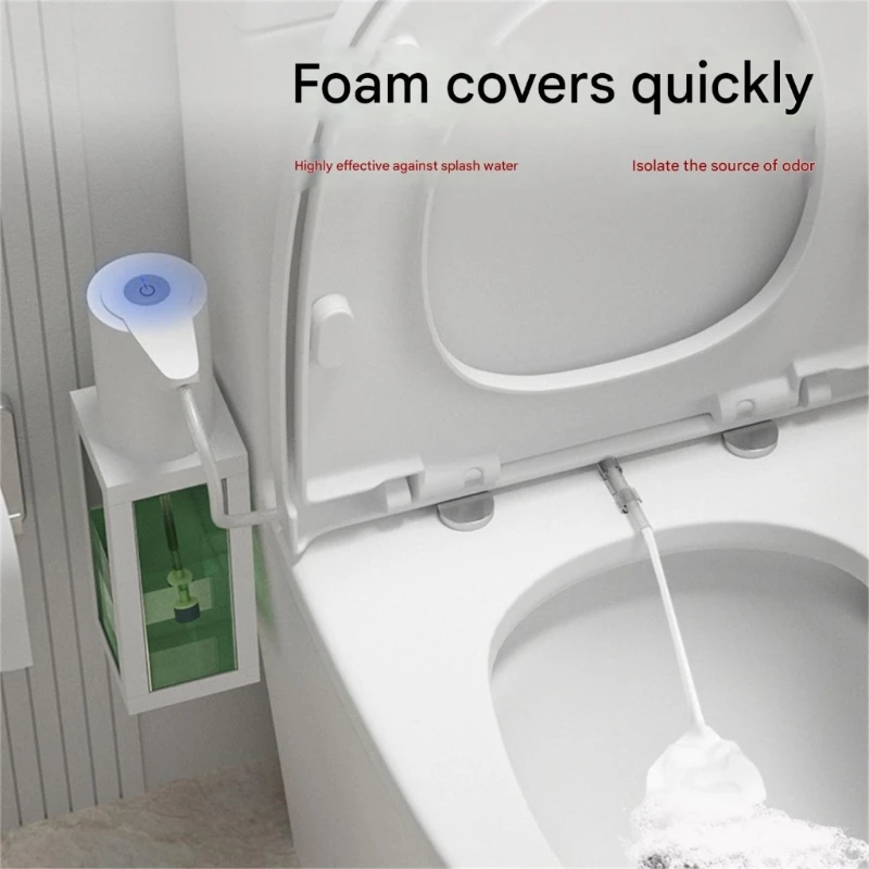 

Automatic Foam Soap Dispenser Toilet Cleaner Splash Prevention Device Toilet Bowl Cleaning System Cleaning Bubbler M4YD