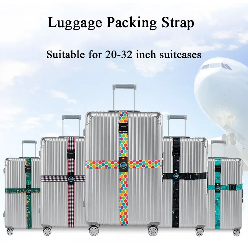 Adjustable Bundling Packing Baggage Belt Cross Strap Anti-theft Luggage Buckle Cross Strap Suitcase Belts Bag Part Accessories