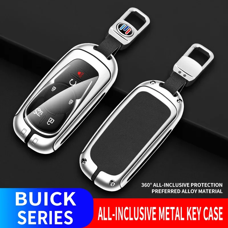 Zinc Alloy Leather Car Key Case Cover For Buick Envision Vervno GS 20T 28T Encore NEW LACROSSE Opel Astra Car Accessories