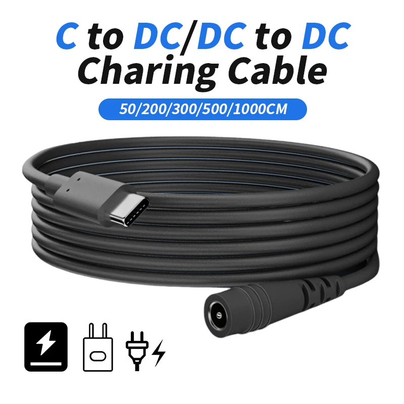 for Starlink MINI USB C/DC to DC Charing Cable PD 100W USB C Female to DC Male Connector Wire Type C to DC5521 Extender