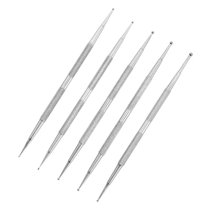 Stainless Steel Nail Art Dotting Pen with Dual Heads, Multif