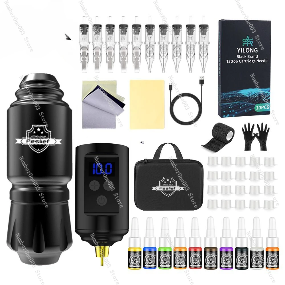 Tattoo Rocket Pen Set Cutting Line Shading Practice Tool Motor Integrated Machine Beauty Tattoo Embroidery Equipment