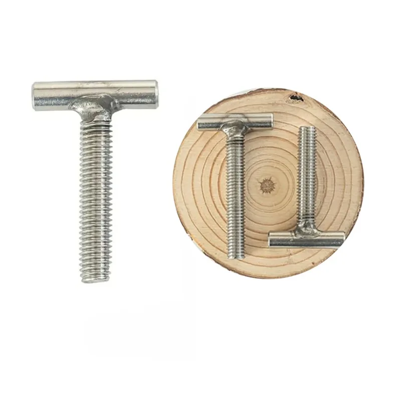 M4 M5 M6 M8 M10 T-Shape Stainless Steel Cylindrical Welding Screws / T-Bolt Hammer Head Screws for Chute Rail & T-Slot Fixtures